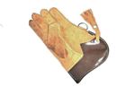 New Falconry, Owl, Raptors Glove Suede 2 Layered 12" Long All Sizes, Brown