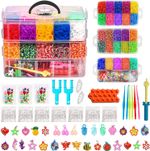 15000Pcs Kit Box+ Rubber Loom Bands Children Mult-color Make Woven Bracelet DIY