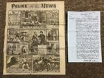 JACK THE RIPPER 1888 POLICE NEWSPAPER *8 PAGES* & POLICE WITNESS STATEMENT  12th