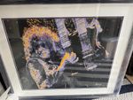 Huge Jimmy Page Signed Screen Print. Very Rare 250 Editions By Barry Novis