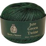 Kent & Stowe Jute Twine 80m/100g in Green, 3 Ply Garden String 80 m, Green