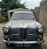 1963 Riley 1.5 Dove Grey/Cardinal Red leather interior.  Showing 78744 miles.