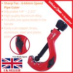 Sharp-Tec 6-64mm Speed Pipe Tube Cutter, Adjustable 1/4''~2-1/2''