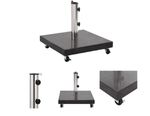Parasol Base Granite on Wheels Portable Umbrella Stand Holder Garden Square 30kg