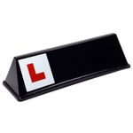 Lettercraft SOM 1 Black - Magnetic Driving School Instructor Learner Roof Sign