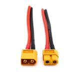 1 Pair XT60 Connector Female and male W/ Housing 10CM Silicon Wire 14AWG Cable