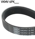 SKF Multi-V Drive Belt for Renault Clio dCi 90 1.5 November 2012 to April 2019