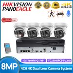 Hikvision 4K 180° Dual Lens Hybrid Light ColorVu+IR 4CH Panoramic Camera System