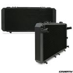 40mm BLACK ALUMINIUM ALLOY RADIATOR RAD FOR TOYOTA MR2 MR-2 SW20 2.0 TURBO 90-95