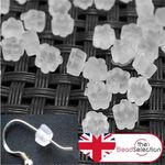 Flower Earring Backs Silicone Clear Rubber Hypoallergenic Stoppers 5mm AB30