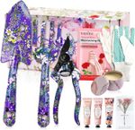 Gardening Gifts for Women, 10 Pcs Garden Tools Set Floral Print Mothers Day