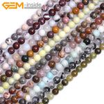 Wholesale Natural Gemstones 6mm Round Spacer Beads For Jewellery Making 15" UK