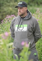 Brand New Maver Grey Emblem Fishing Pullover Hoodie LARGE Free Postage 