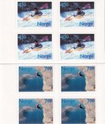 Norway 2001 Yvert 1332/33 x 4 Sports Kayak Mountaineering MNH VF