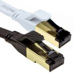FLAT CAT8 Shielded Cable 2000MHz 40Gbps Ethernet LAN Ultra High Speed RJ45 Lot