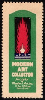 Vintage US Poster Stamp Modern Art Collector Society Of Modern Art New York