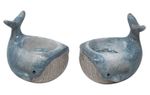 Whale Ceramic Tea Light Holders - Set of 2