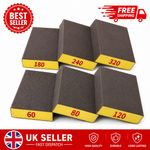 6PCS Sanding Sponge Blocks 60-320 Grit Wet Dry Sandpaper for Wood Metal Drywall