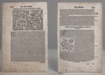 1628 Sebastian Munster Woodcut Leaf Cosmographia Gallia France 2 Sided Leaf
