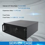 4U Server Industrial Main Box Rackmount For 12"x9.6" ATX/M-ATX/Mini-ITX  SGCC