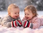 1-3Pairs Baby Toddler Kids Winter Warm Mittens Gloves 2 Layer Lined 0-3Y Unisex