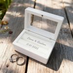 Personalised Wedding Ring Box Custom Name Ring Bearer Box Engagement Ceremony Ho