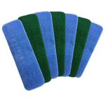12 Pack of Microfiber Reusable Wet Mop Pads - Color Options - 18 inch Mop Pads