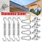 16/12Ps Stainless Steel Sun Sail Shade Canopy Fixing Fittings Hardware Accessory