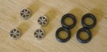 1/43rd scale 6 spoke alloy wheels by K&R Replicas for cars with 16" wheels