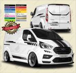Stickers For Ford Transit Custom SWB L1 Side Stripes Decals Graphics Kit Bonnet