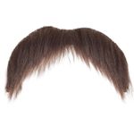 Self Adhesive Fake Mustache Realistic Beard Brown One Size, 