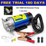 12V 100W Electric Car Oil Extractor Pump For Transfer Fluid Engine Vacuum + Hose