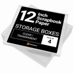 WestonBoxes 12x12 Storage Box for Scrapbooking and Paper Crafts - 2.6 l Volume