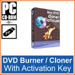 Any DVD Clone/Cloner Platinum Edition Rip/Ripper Full Version Inc Key CDR or USB