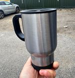 Job lot - Insulated Stainless Steel Travel Mug 500ml - white and silver