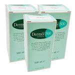 3 x Dermol 500 - Lotion Moisturiser Soap Substitute Antimicrobial Emollient