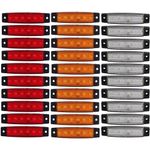 30x 12V LED Truck Trailer Lorry Indicator Side Marker Light Waterproof E-Marker