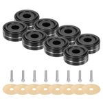 8pcs Subwoofer Isolation Pad 40x15mm Speaker Isolation Pad Spikes M4 Black