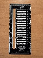 Vintage White Ace Postage Stamp Perforation Gauge with Slot
