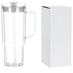 40Oz Acrylic Snowglobe Tumbler Pre Drilled Snow Globe Cup Handle Plastic
