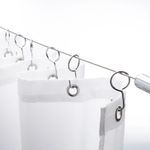 Croydex Wireline Shower Curtain Rod - Light Weight String Wire 3000mm 3m Chrome