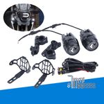 2 PCS Fog Light Additional Headlights For Universal Motorcycle with Crash Bar