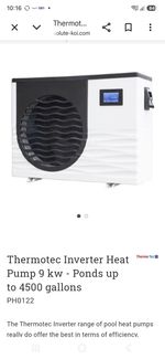 Thermotec Inverter Horizontal 9kw Swimming Pool Heat Pump.