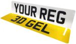 3D Premium Gel Digits on FRONT & REAR Full Size Novelty Show Plates - Assembled