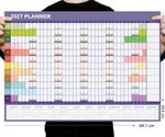 2027 A1 Size Year Wall Planner Calendar Colourful Home Office Work 84x59cm