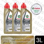 Castrol TRANSMAX Manual FE 75W Manual Transmission Fluid, 3 x 1 Litre