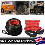 10MM x 30M Winch Rope For Dyneema Hook Synthetic Tow Recovery 4WD Cable 24500lbs
