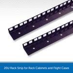 2 x 20U 19 Inch Rack Strip Rails for Rack Cabinets & Flight Cases Pair