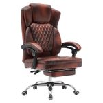 PVC Leather Effect Gaming Racing Chair Office Executive Recliner w Foot Rest