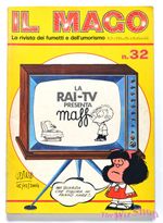 QUINO Very Rare 2004 Autograph Signature on Cover of IL MAGO No. 32 1974